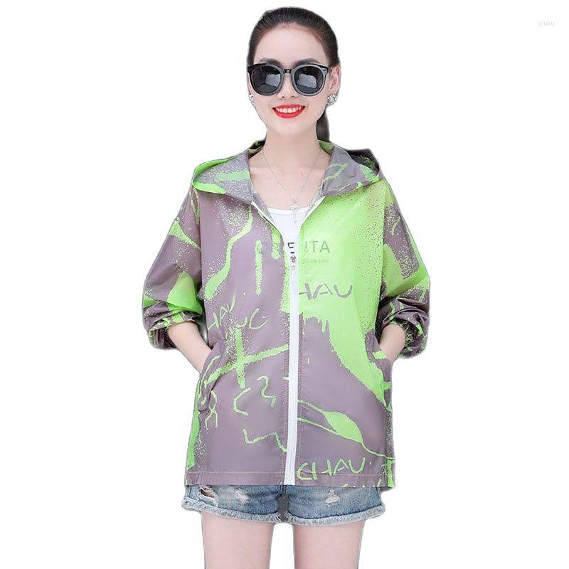 Women's Jackets Fashion Women's Sun Protection Jacket Summer Thin Hooded Loose Printing Color Matching Outdoor Breathable Female Short, Sky blue
Women's Jackets Fashion Women's Sun Protection Jacket Summer Thin Hooded Loose Printing Color Matching Outdoor Breathable Female Short, Sky blue