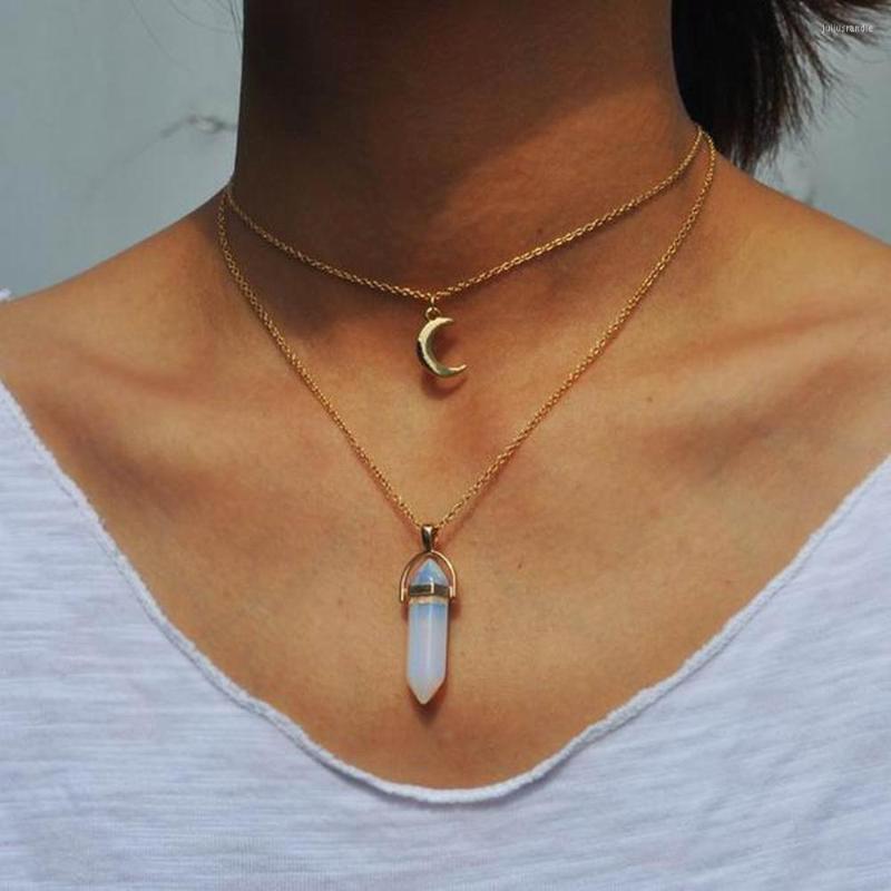 Pendant Necklaces Multilayer Hexagonal Natural Stone For Women Moon Choker Trendy Jewelry
Pendant Necklaces Multilayer Hexagonal Natural Stone For Women Moon Choker Trendy Jewelry