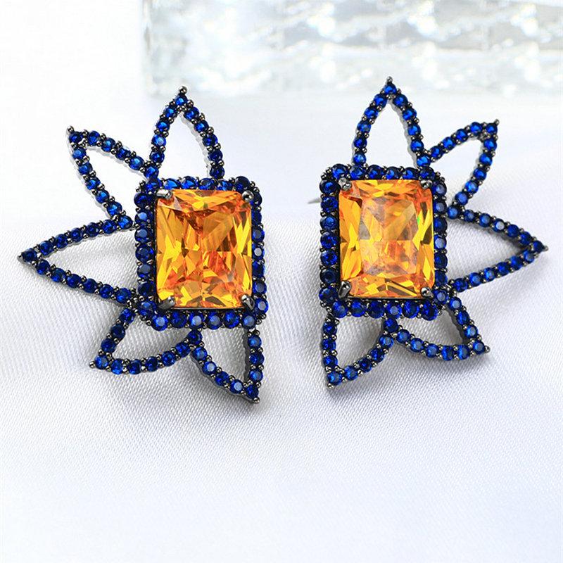 Stud Earrings Bilincolor Cubic Zirconia Blue And Yellow Square Earring For Women
Stud Earrings Bilincolor Cubic Zirconia Blue And Yellow Square Earring For Women