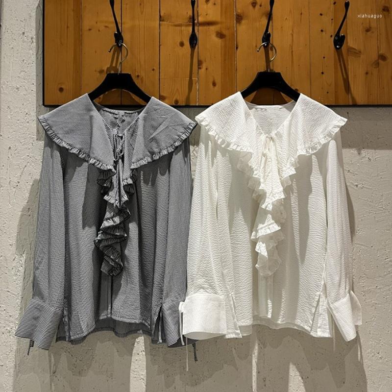 Women's Blouses Neploe Flare Sleeve Striped Blusas Mujer De Moda 2023 Spring Summer Ruffle Collar Lace Up Shirt Solid Loose Casual, White
Women's Blouses Neploe Flare Sleeve Striped Blusas Mujer De Moda 2023 Spring Summer Ruffle Collar Lace Up Shirt Solid Loose Casual, White