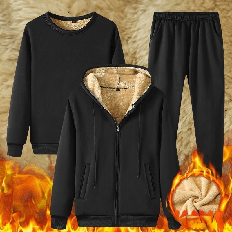 Men's Tracksuits Winter Wool Warm Cotton Clothes Three Piece Thick Plush Sports Suit Casual Sportswear 230311, Round neck sweater
Men's Tracksuits Winter Wool Warm Cotton Clothes Three Piece Thick Plush Sports Suit Casual Sportswear 230311, Round neck sweater