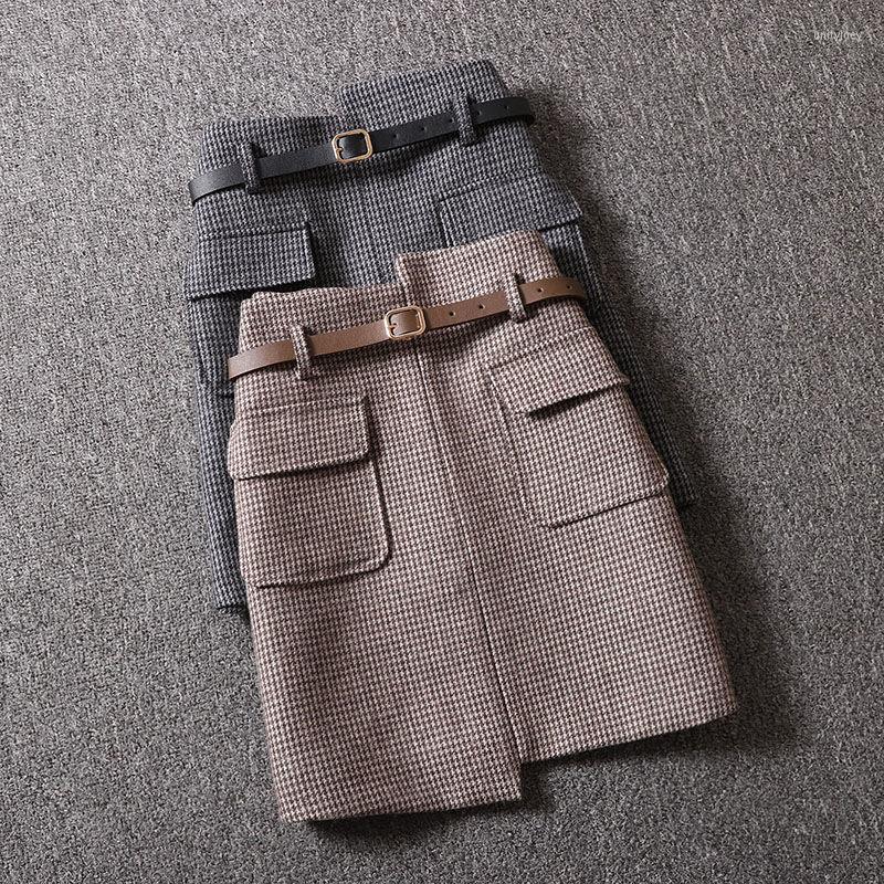 Skirts Chic Plaid Thick Woolen Mini Women Winter 2023 High Waist Slim Double Pockets Black Gray Faldas Mujer OL, Khaki
Skirts Chic Plaid Thick Woolen Mini Women Winter 2023 High Waist Slim Double Pockets Black Gray Faldas Mujer OL, Khaki
