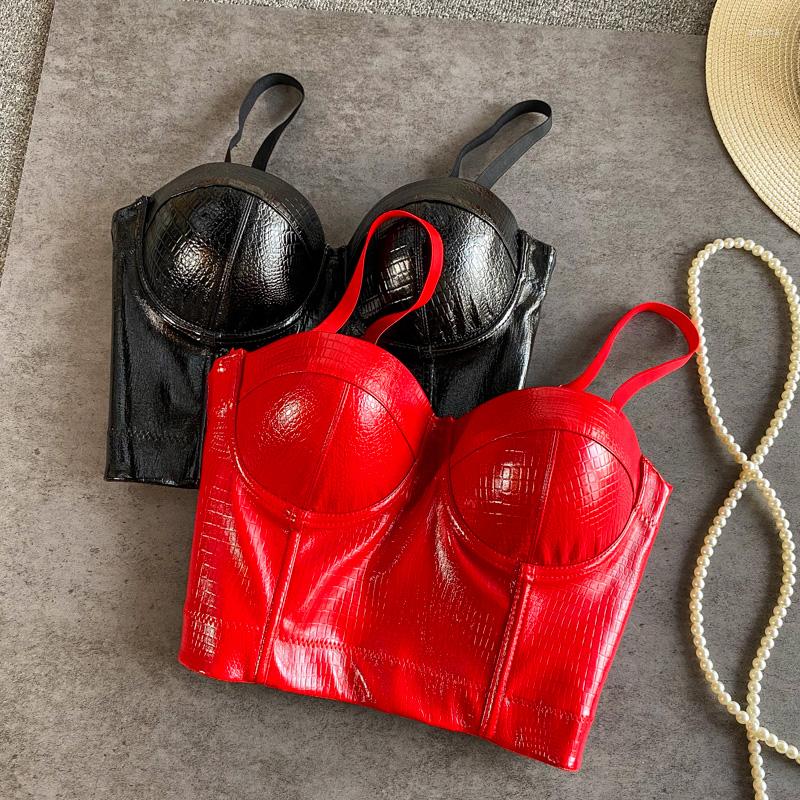 Women's Tanks Sexy Nightclub Disco PU Chest Pad Camisole Solid Color Outerwear Leather Tank Top Sleeveless Gather Corset Bra 2023, Black
Women's Tanks Sexy Nightclub Disco PU Chest Pad Camisole Solid Color Outerwear Leather Tank Top Sleeveless Gather Corset Bra 2023, Black