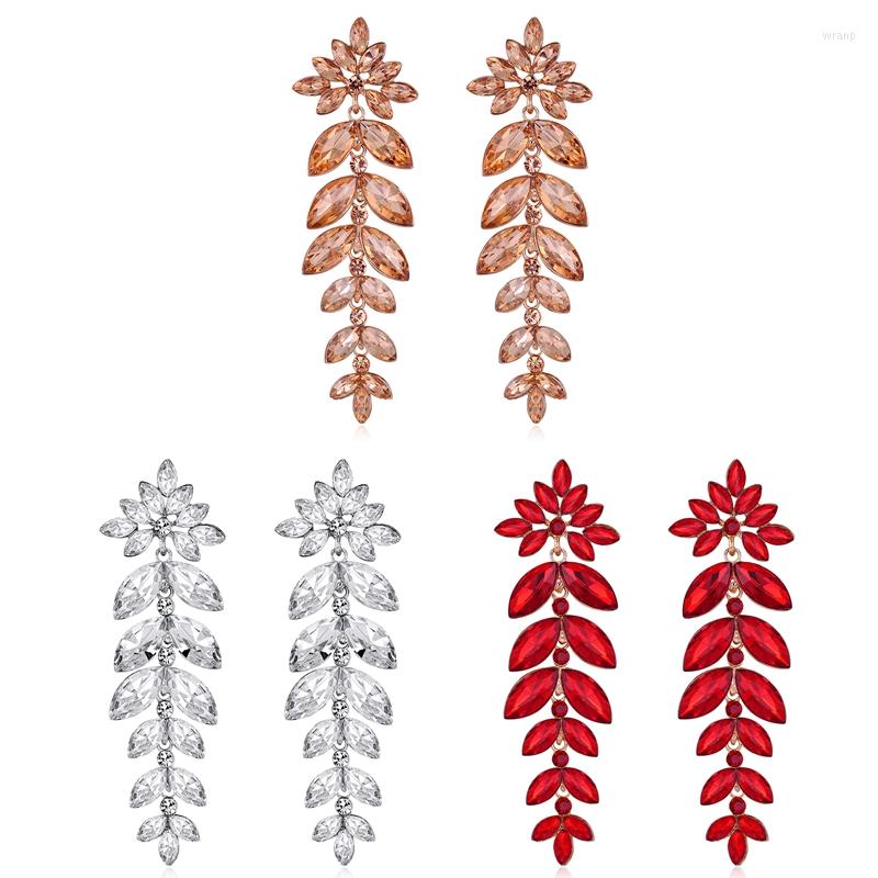 Dangle Earrings Bridal Jewelry Luxury Crystal Leaf Large Long Drop For Women Wedding Party Accessory
Dangle Earrings Bridal Jewelry Luxury Crystal Leaf Large Long Drop For Women Wedding Party Accessory