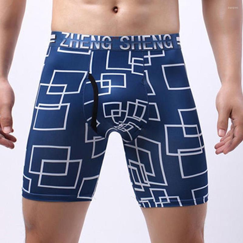 Underpants Men Printed Long Leg Shorts Ice Silk Seamless Panties Soft Boxer Briefs Comfortable Sports Gym Underwear Plaid, Blue
Underpants Men Printed Long Leg Shorts Ice Silk Seamless Panties Soft Boxer Briefs Comfortable Sports Gym Underwear Plaid, Blue