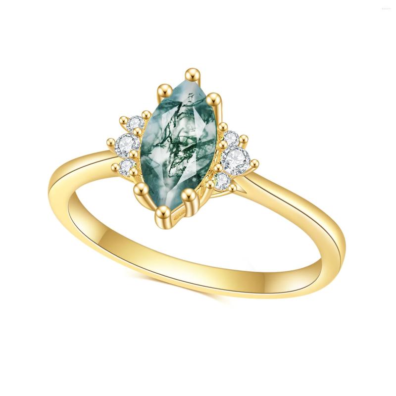 Cluster Rings GEM'S BALLET 0.97CTW 5x10mm Marquise Cut Art Deco Moss Agate Vintage Engagement In 925 Sterling Silver Gift For Her
Cluster Rings GEM'S BALLET 0.97CTW 5x10mm Marquise Cut Art Deco Moss Agate Vintage Engagement In 925 Sterling Silver Gift For Her