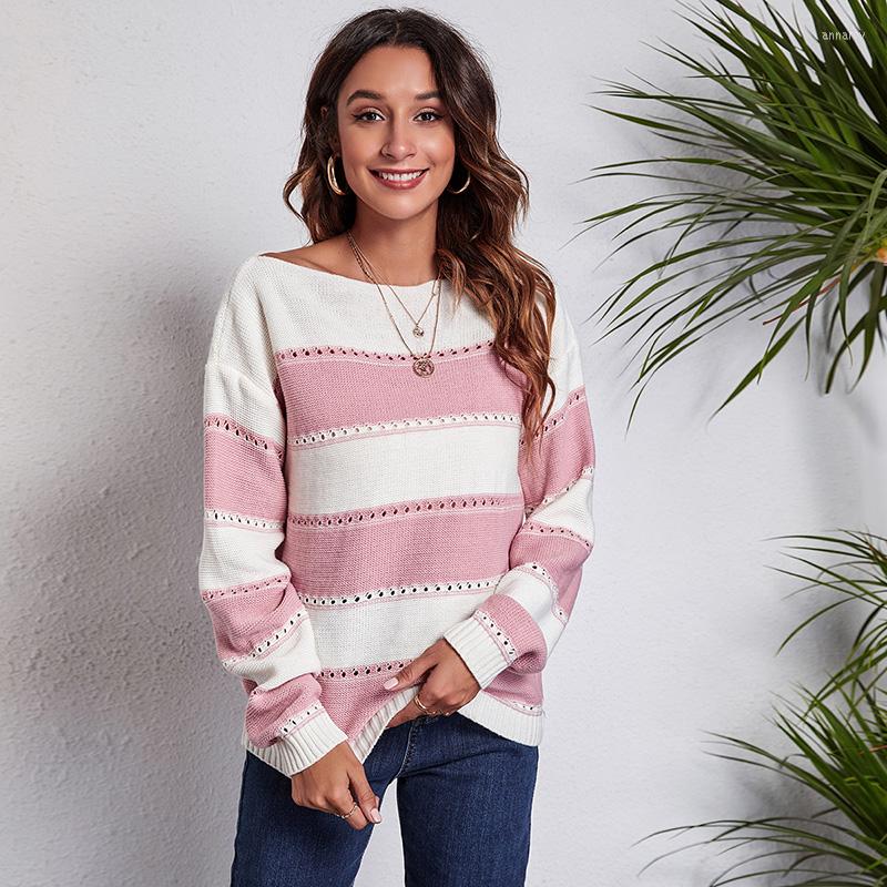 Women' Sweaters Slash Neck Women Knitting Tops European Style Striped Leisure Ladies Fashionable Spring Autumn Female Knitted Pullover, Black
Women' Sweaters Slash Neck Women Knitting Tops European Style Striped Leisure Ladies Fashionable Spring Autumn Female Knitted Pullover, Black