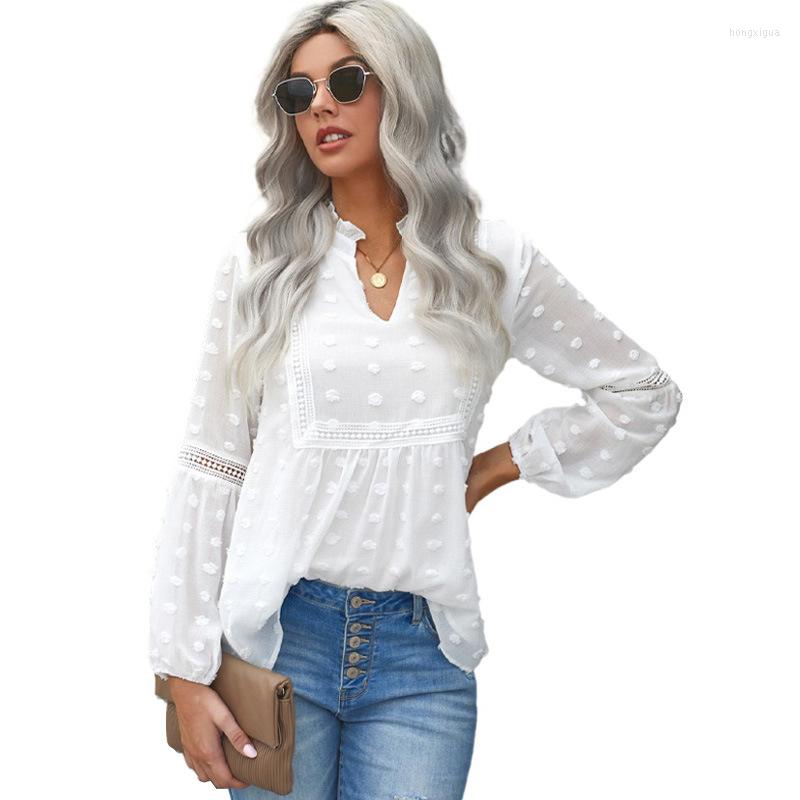 Women's T Shirts T-Shirts European And American Pure Color Chiffon Shirt Women's Lace Pullover V Neck Blouse, Blue
Women's T Shirts T-Shirts European And American Pure Color Chiffon Shirt Women's Lace Pullover V Neck Blouse, Blue