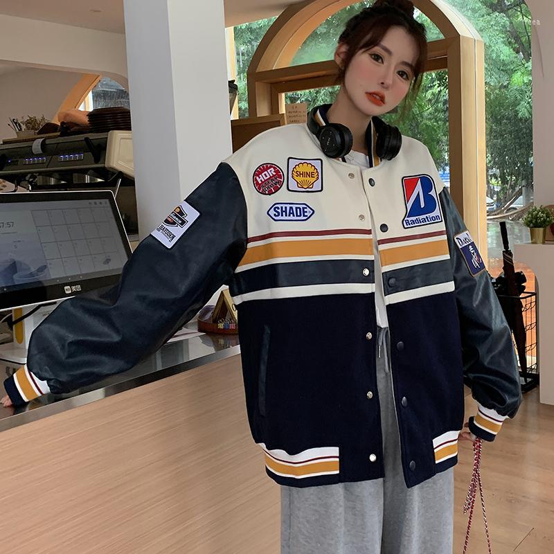 Women' Jackets Varsity Baseball Bomber Jacket Women Hip Hop Harajuku Bone Letter Patchwork Leather Woman Street Unisex College Coats, Black
Women' Jackets Varsity Baseball Bomber Jacket Women Hip Hop Harajuku Bone Letter Patchwork Leather Woman Street Unisex College Coats, Black