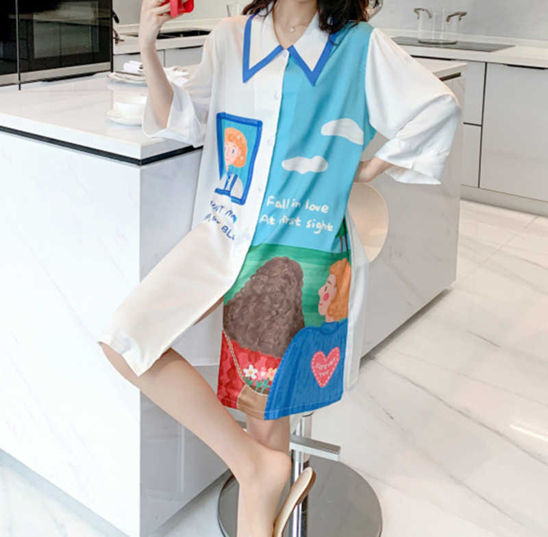 Sexy 2023 Ice Silk Women's Doll Neck Cardigan Digital Print Girl Feel Snow Large Nightwear, C10461#
Sexy 2023 Ice Silk Women's Doll Neck Cardigan Digital Print Girl Feel Snow Large Nightwear, C10461#
