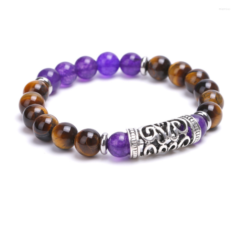 Strand Silver Plated Natural Amethysts Crystal Round Beads Elastic Bracelet Tiger Eye Stone Fashion Jewelry
Strand Silver Plated Natural Amethysts Crystal Round Beads Elastic Bracelet Tiger Eye Stone Fashion Jewelry