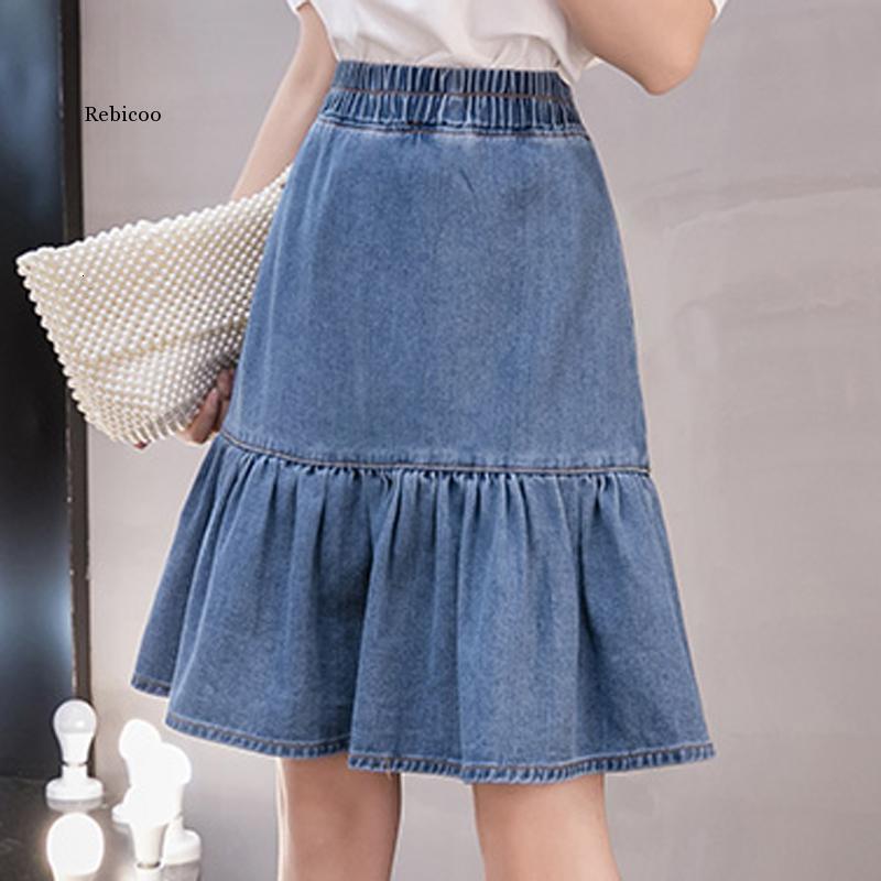 Skirts Jeans Skirt Plus-Size Elastic High-Waist Fashion Women Vintage Casual 5XL Washed Slim Flounced Denim Skirt 230313, Blue
Skirts Jeans Skirt Plus-Size Elastic High-Waist Fashion Women Vintage Casual 5XL Washed Slim Flounced Denim Skirt 230313, Blue