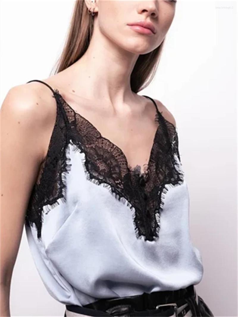 Women' T Shirts 2023 Early Spring Summer Women Lace Hollow Out Trim Tank Ladies All-Match Loose Solid Color Sexy Sling Vest, Black
Women' T Shirts 2023 Early Spring Summer Women Lace Hollow Out Trim Tank Ladies All-Match Loose Solid Color Sexy Sling Vest, Black