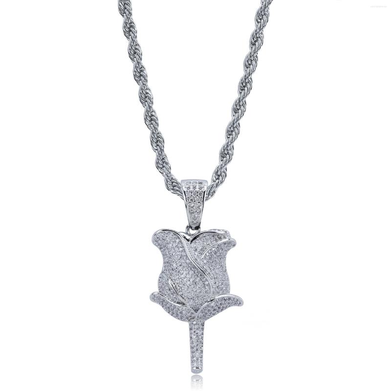 Pendant Necklaces Hip Hop Iced Out CZ Zirconia Stone Flower Necklace Silver Gold Color Statement Gift Jewelry For Men Woem
Pendant Necklaces Hip Hop Iced Out CZ Zirconia Stone Flower Necklace Silver Gold Color Statement Gift Jewelry For Men Woem