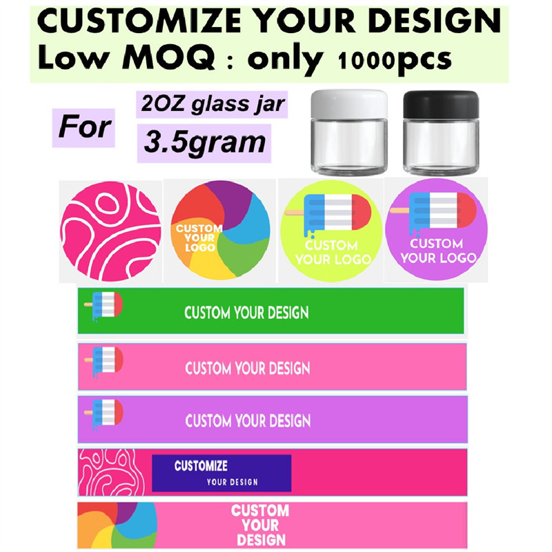 Custom 2oz 60ml glass jar stickers Packaging Paper Sticker custom stickers logo low MOQ 1000pcs Wholesale
Custom 2oz 60ml glass jar stickers Packaging Paper Sticker custom stickers logo low MOQ 1000pcs Wholesale