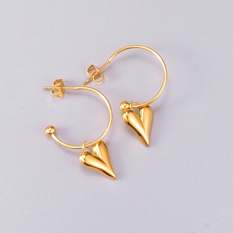 Stud Earrings Arrivals Exaggerated 3D Heart Hoop Earring Woman 18K Gold Plated 316 L Stainless Steel Titanium JewelryStud
Stud Earrings Arrivals Exaggerated 3D Heart Hoop Earring Woman 18K Gold Plated 316 L Stainless Steel Titanium JewelryStud