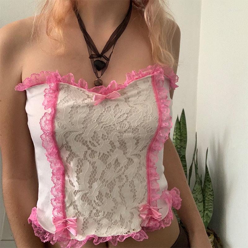 Women' Tanks Y2K Aesthetic Fairy Grunge Crop Top Kawaii Bow Floral Lace Patchwork Tube 90s Vintage Strapless Camisole Women Sexy Corset, Black
Women' Tanks Y2K Aesthetic Fairy Grunge Crop Top Kawaii Bow Floral Lace Patchwork Tube 90s Vintage Strapless Camisole Women Sexy Corset, Black