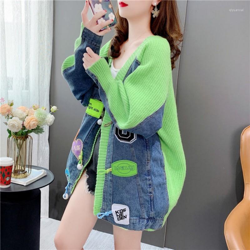 Women's Knits Knitted Stitching Denim Jacket Female Korean Version Loose Retro Casual Fashion 2023 Women's Plus Size Cardigans Tops, Same pictures
Women's Knits Knitted Stitching Denim Jacket Female Korean Version Loose Retro Casual Fashion 2023 Women's Plus Size Cardigans Tops, Same pictures