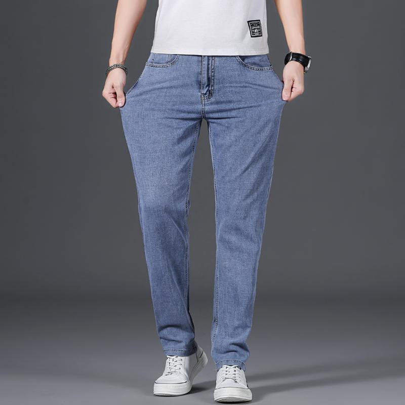 Men's Jeans 2023 High Cotton Fabric Classic Style Straight Elastic Business Comfortable Pants Male Light Blue Black Trousers, Grind white blue
Men's Jeans 2023 High Cotton Fabric Classic Style Straight Elastic Business Comfortable Pants Male Light Blue Black Trousers, Grind white blue