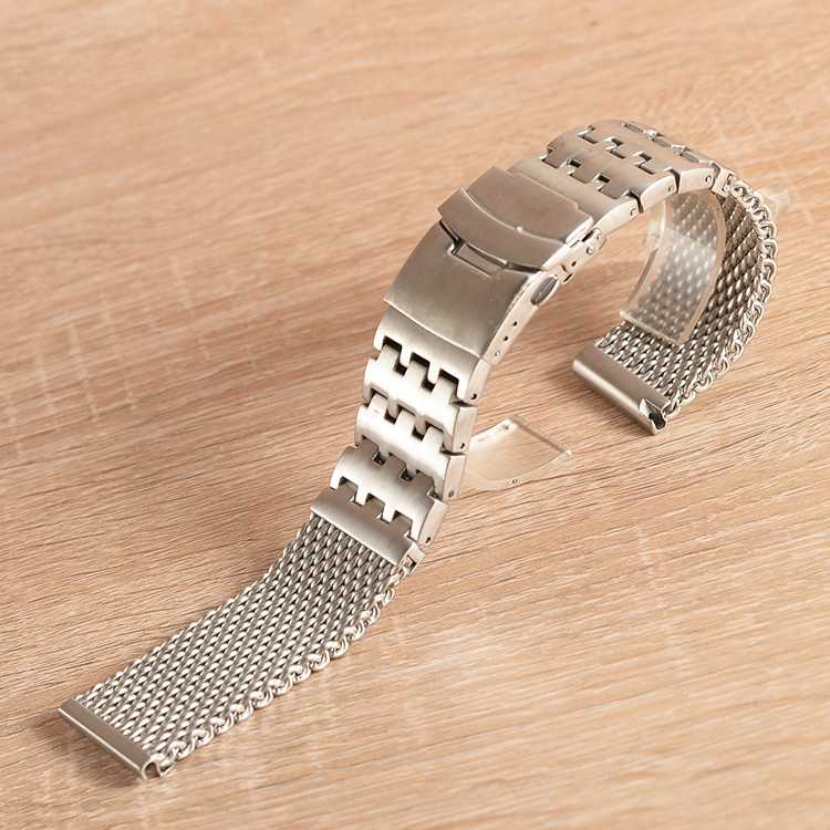 Watch Bands 24mm Luxury Stainless Steel Mesh Wrist Band Silver Watches Replacement High Quality Strap
Watch Bands 24mm Luxury Stainless Steel Mesh Wrist Band Silver Watches Replacement High Quality Strap