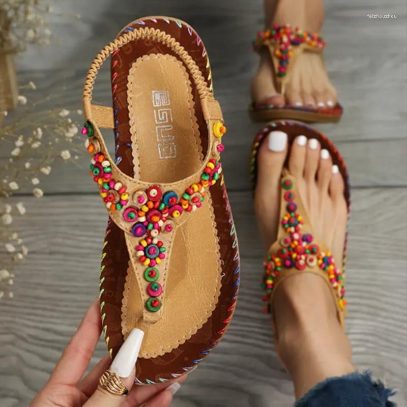 Sandals Woman Summer 2023 Fashioncomfortable Clip Toe Slippers Beach Bohemian Slides Women Flats Crystal Rome Shoes, Beige
Sandals Woman Summer 2023 Fashioncomfortable Clip Toe Slippers Beach Bohemian Slides Women Flats Crystal Rome Shoes, Beige