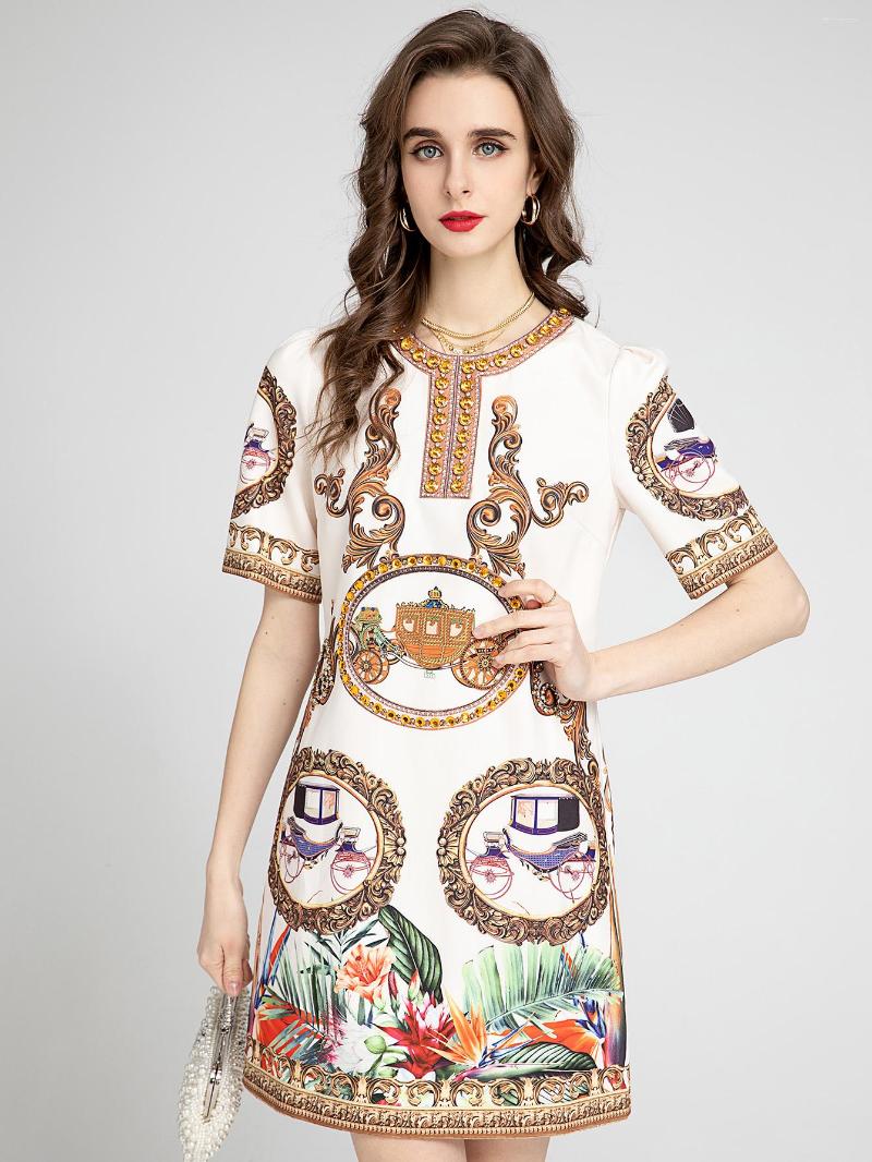 Party Dresses Gedivoen Fashion Designer Summer Mini Dress Women' Short Sleeve Beading Floral Print Loose Vintage, Multi
Party Dresses Gedivoen Fashion Designer Summer Mini Dress Women' Short Sleeve Beading Floral Print Loose Vintage, Multi