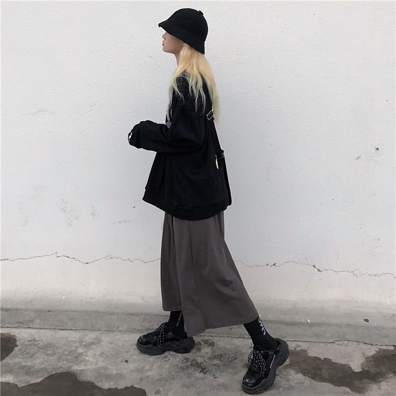 Skirts Long Skirt Women Solid Simple All Match High Waist Skirts Womens Korean Fashion Females Casual Comfortable Vintage Harajuku Soft 230313