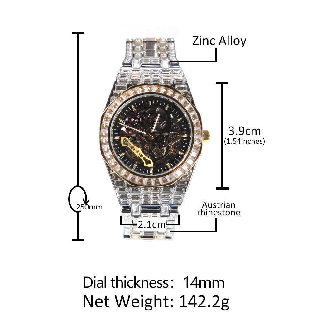 Watch 2021 new fashion mechanical watch hip hop leisure sports full Diamond Men's Watch
Watch 2021 new fashion mechanical watch hip hop leisure sports full Diamond Men's Watch