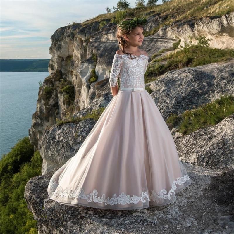 Girl Dresses Flower For Weddings Half Sleeve Ball Gown Tulle Appliques Beaded First Holy Communion Little, White
Girl Dresses Flower For Weddings Half Sleeve Ball Gown Tulle Appliques Beaded First Holy Communion Little, White