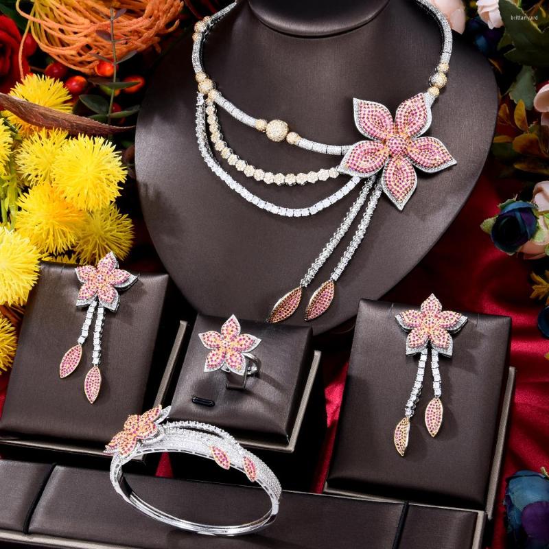 Necklace Earrings Set GODKI Luxury Trendy Flower Blossom Nigerian For Women Wedding Cubic Zircon CZ Chokers Dubai Gold Bridal, Picture shown
Necklace Earrings Set GODKI Luxury Trendy Flower Blossom Nigerian For Women Wedding Cubic Zircon CZ Chokers Dubai Gold Bridal, Picture shown