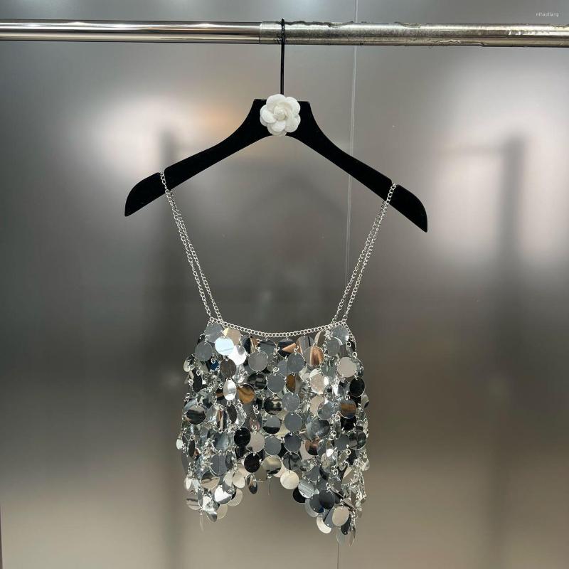 Women' Tanks Sling Vest Women' 2023 Chain Strap Heavy Industry Sequin Decoration Sexy Backless Tight, Silver
Women' Tanks Sling Vest Women' 2023 Chain Strap Heavy Industry Sequin Decoration Sexy Backless Tight, Silver