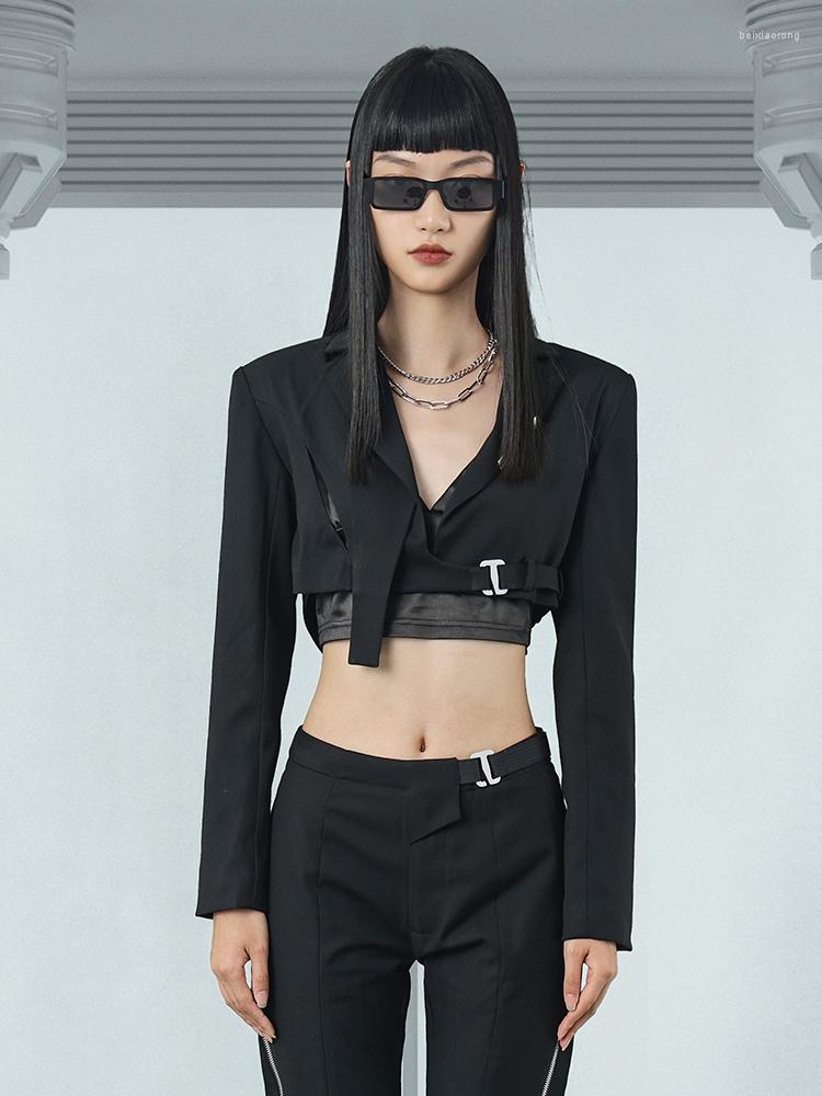 Women' Jackets ENSHADOWER Women' Streetwear Suit Jacket Lightweight Sexy All Black Style Cool Girl Deconstruction Fashion 
Women' Jackets ENSHADOWER Women' Streetwear Suit Jacket Lightweight Sexy All Black Style Cool Girl Deconstruction Fashion