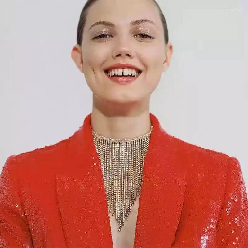 Choker Bohemian Sexy Tassel Necklace Rhinestone Crystal Big Gifts For Women Luxury Jewelry Party Long Chain Statement
Choker Bohemian Sexy Tassel Necklace Rhinestone Crystal Big Gifts For Women Luxury Jewelry Party Long Chain Statement