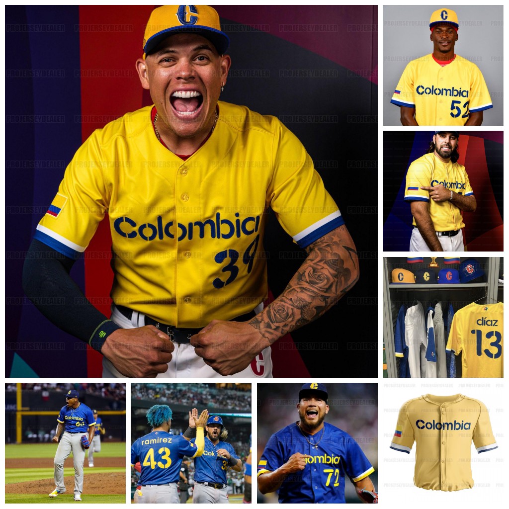 Colombia 2023 WBC Jersey World Baseball Classic Nabil Crismatt Gio Urshela Jorge Alfaro Harold Ramirez Elias Diaz Reiver Sanmartin Guillermo Zuniga Campero, White
Colombia 2023 WBC Jersey World Baseball Classic Nabil Crismatt Gio Urshela Jorge Alfaro Harold Ramirez Elias Diaz Reiver Sanmartin Guillermo Zuniga Campero, White