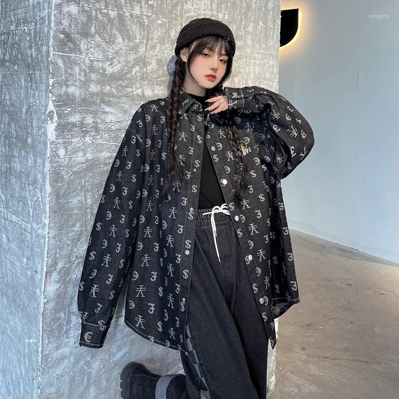Women's Jackets Loose Gothic Black Denim Shirt Spring Letter Full Printed Men And Women Blouse Thin Coat Unisex Harajuku Streetwear
Women's Jackets Loose Gothic Black Denim Shirt Spring Letter Full Printed Men And Women Blouse Thin Coat Unisex Harajuku Streetwear