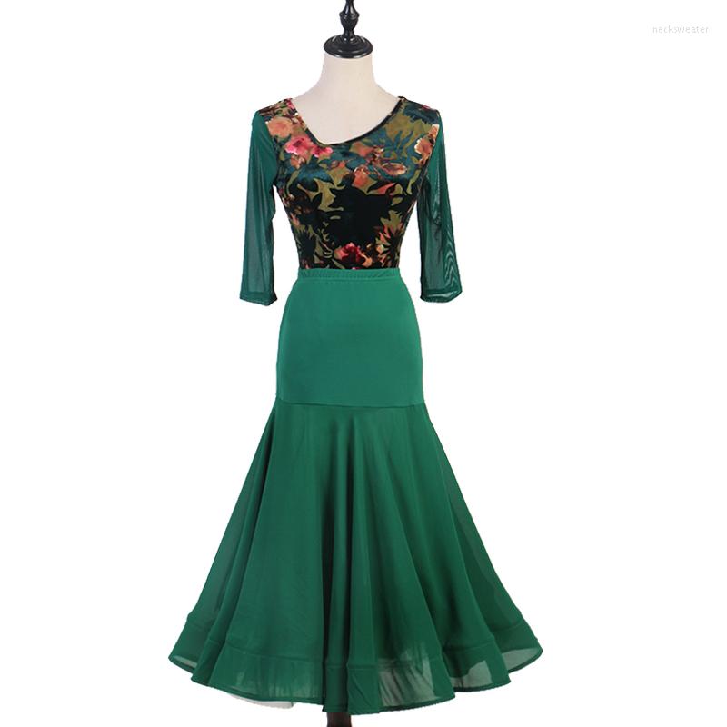 Stage Wear Modern Dance Skirt Big Swing Ballroom National Standard Waltz Costumes Suit For Women, Green
Stage Wear Modern Dance Skirt Big Swing Ballroom National Standard Waltz Costumes Suit For Women, Green
