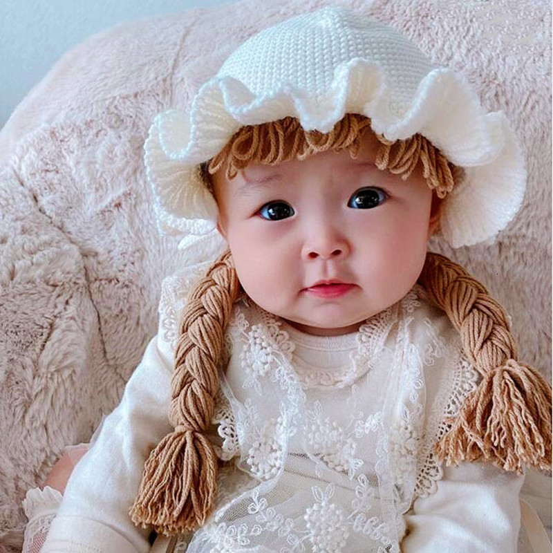 Caps Hats Style Children Baby Girl Bucket Hat Hair Pigtail Braid Wig Cap Winter Warm Knitted Infant Kids Girls Hats Caps Ruffled White 230313
Caps Hats Style Children Baby Girl Bucket Hat Hair Pigtail Braid Wig Cap Winter Warm Knitted Infant Kids Girls Hats Caps Ruffled White 230313
