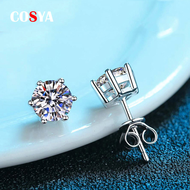 Charm COSYA 925 Sterling Silver Real Earrings 032 Carat Diamond 6 Claws Stud Earring For Women Wedding Party Fine Jewelry 230313
Charm COSYA 925 Sterling Silver Real Earrings 032 Carat Diamond 6 Claws Stud Earring For Women Wedding Party Fine Jewelry 230313