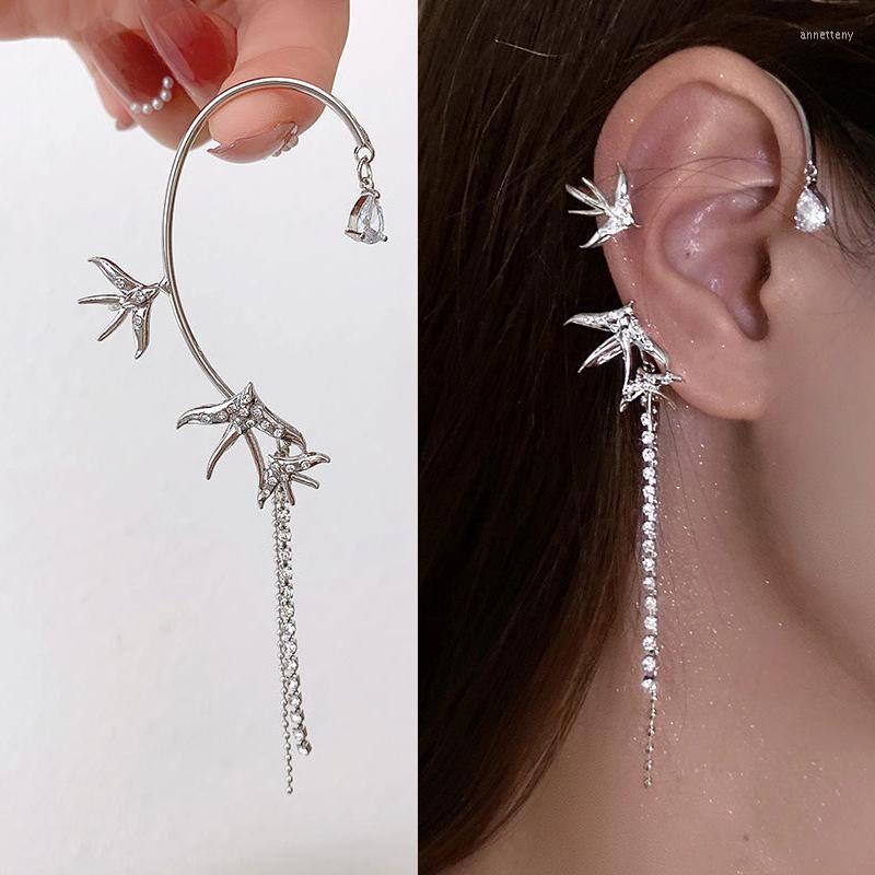 Backs Earrings Vintage Simple Bird Swallow Ear Clip Without Pierced Long Crystal Tassel Hanging Earring Cuff For Women Animal Jewelry
Backs Earrings Vintage Simple Bird Swallow Ear Clip Without Pierced Long Crystal Tassel Hanging Earring Cuff For Women Animal Jewelry