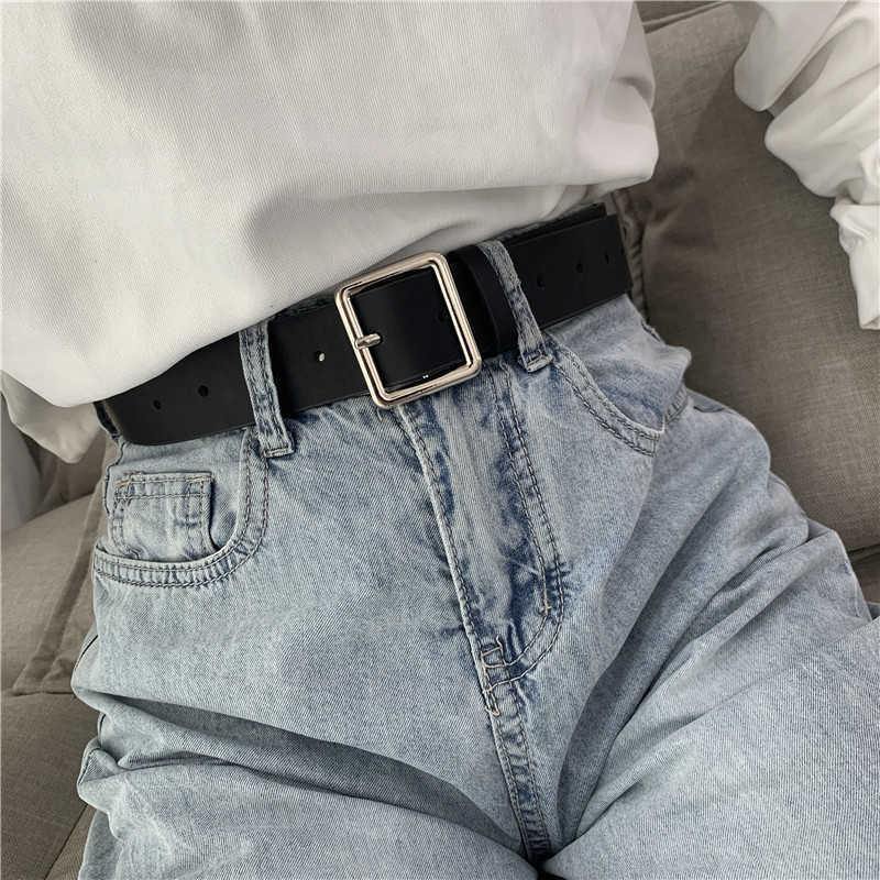 Waist Chain Belts Buckles Men's Women's New Korean men's and women's belt square buckle student belt simple fashion belt trend trouser belt, Black
Waist Chain Belts Buckles Men's Women's New Korean men's and women's belt square buckle student belt simple fashion belt trend trouser belt, Black