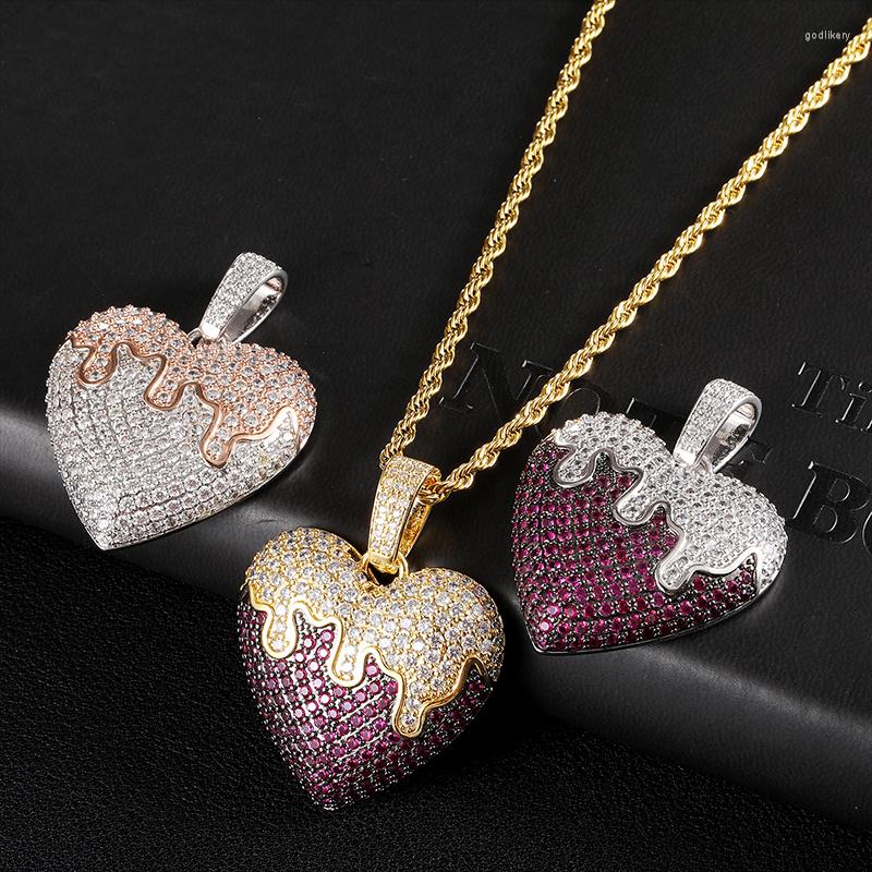 Pendant Necklaces Hip Hop Rose Heart Iced Out Bling Cubic Zirconia CZ Necklace & For Men Jewelry With Solid Back
Pendant Necklaces Hip Hop Rose Heart Iced Out Bling Cubic Zirconia CZ Necklace & For Men Jewelry With Solid Back