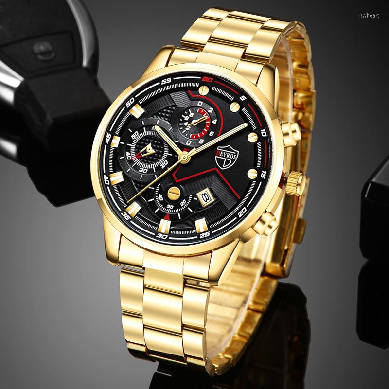 Wristwatches Fashion Mens Quartz Wristwatch Luxury Men Stainless Steel Golden Watches Calendar Date Luminous Clock Man Casual Leather Watch, Leather black black
Wristwatches Fashion Mens Quartz Wristwatch Luxury Men Stainless Steel Golden Watches Calendar Date Luminous Clock Man Casual Leather Watch, Leather black black