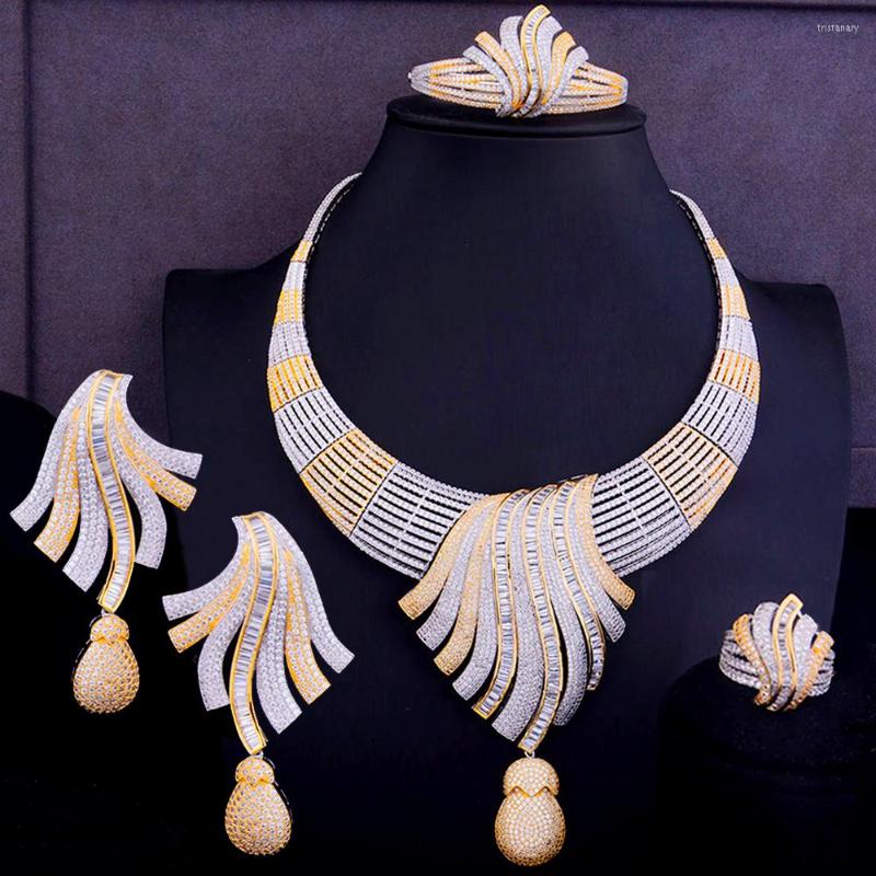Necklace Earrings Set GODKI Luxury Feather Lariat Flower Women Wedding Cubic Zirconia Choker Earring Dubai Jewelry Jewellery Addict, Picture shown
Necklace Earrings Set GODKI Luxury Feather Lariat Flower Women Wedding Cubic Zirconia Choker Earring Dubai Jewelry Jewellery Addict, Picture shown