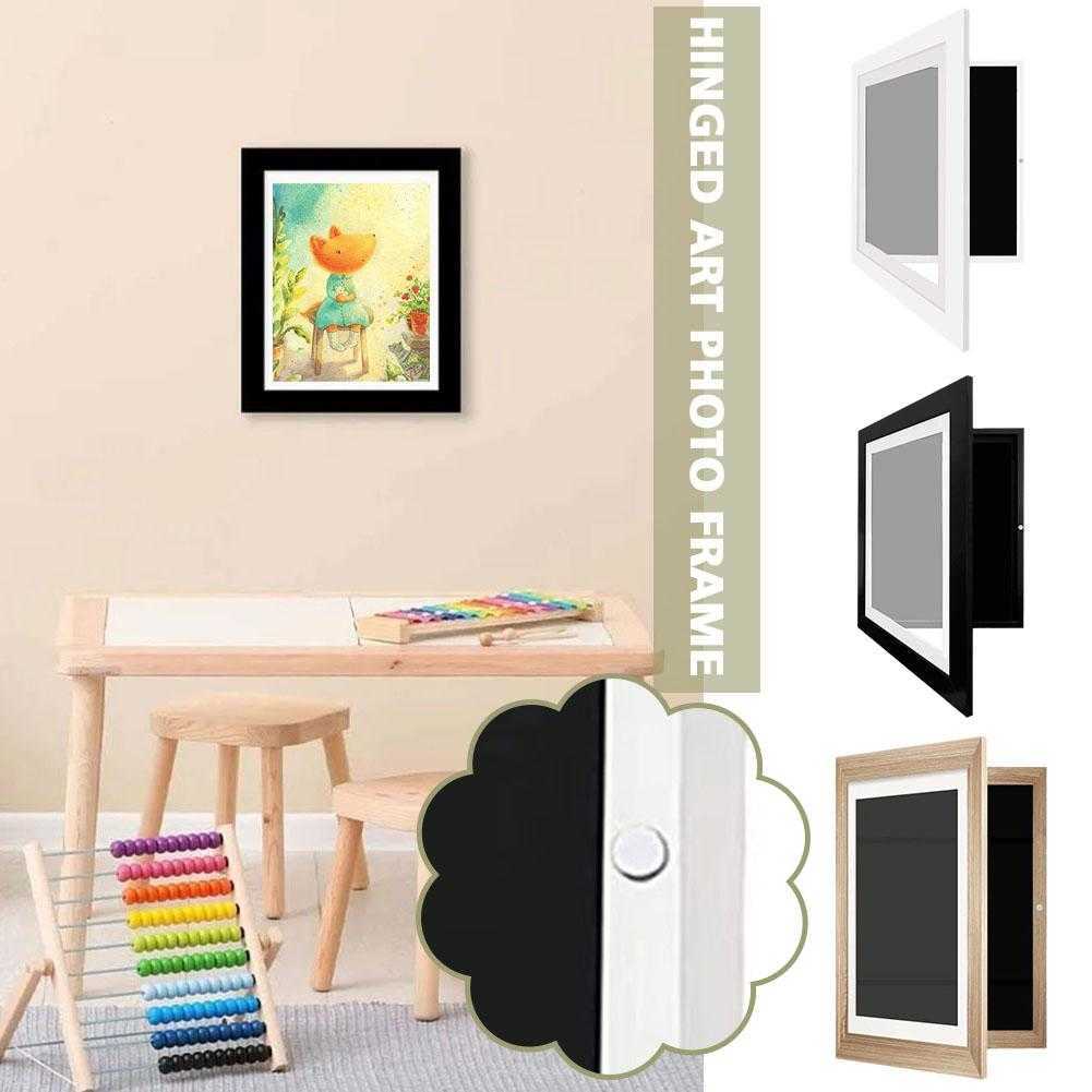 Frames New Hinged Art Photo Frame Wood Photo Frame Shadow Box Front Opening Bouquet Display Memory Picture Frame For Home Office Z0313