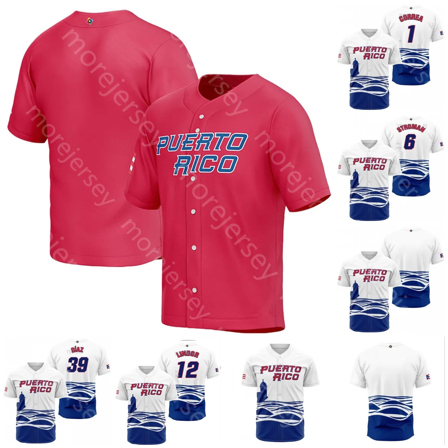 CUSTOM Team Puerto Rico Baseball Jersey 2023 WBC World Series Cup Yadier Molina Edwin Diaz Marcus Stroman Javier Baez Francisco Lindor Herna, White
CUSTOM Team Puerto Rico Baseball Jersey 2023 WBC World Series Cup Yadier Molina Edwin Diaz Marcus Stroman Javier Baez Francisco Lindor Herna, White
