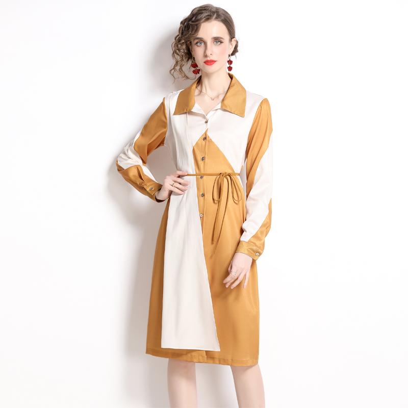 Casual Dresses Spring Autumn Women Turn-down Collar Long Sleeve Slim Dress High Quality Fashion Contrast Color Elegant Shirt DressCasual, Picture color
Casual Dresses Spring Autumn Women Turn-down Collar Long Sleeve Slim Dress High Quality Fashion Contrast Color Elegant Shirt DressCasual, Picture color
