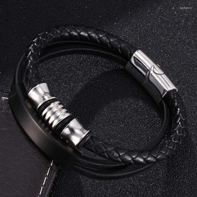 Charm Bracelets Multilayer Braided Leather Wrap Bracelet Men Vintage Jewelry S.Steel Magnetic Clasp Trendy Man Bracalete Accessories FR0372
Charm Bracelets Multilayer Braided Leather Wrap Bracelet Men Vintage Jewelry S.Steel Magnetic Clasp Trendy Man Bracalete Accessories FR0372