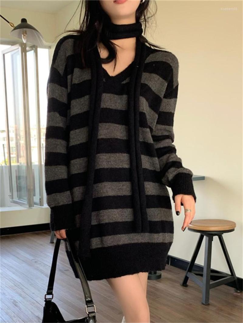 Women's Sweaters Alien Kitty Retro Stripes Women With Scarf Full Sleeve Winter Chic Warm Fashion 2023 Loose Office Lady Mujer Pullovers, Photo color
Women's Sweaters Alien Kitty Retro Stripes Women With Scarf Full Sleeve Winter Chic Warm Fashion 2023 Loose Office Lady Mujer Pullovers, Photo color