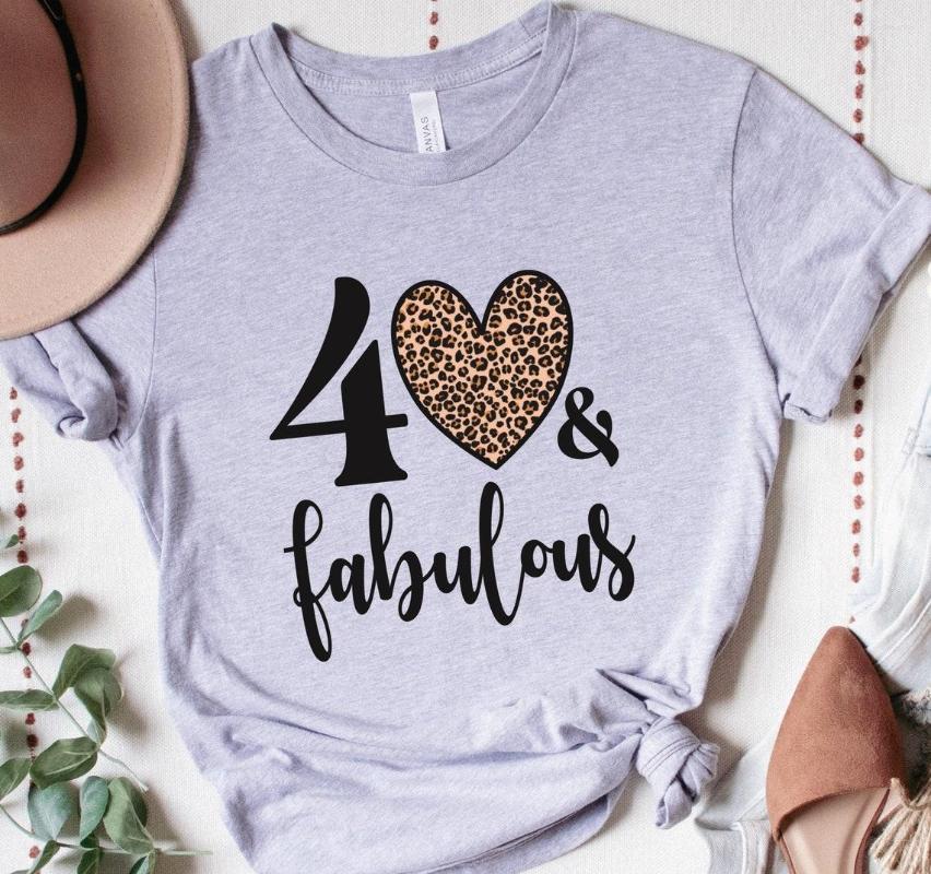 Women' T Shirts Leopard 40/50/60 Fabulous Graphic Print Gray/Pink T-Shirt Women Birthday Gift Tshirt Femme Summer Fashion Tope Tee Shirt, Qy80000
Women' T Shirts Leopard 40/50/60 Fabulous Graphic Print Gray/Pink T-Shirt Women Birthday Gift Tshirt Femme Summer Fashion Tope Tee Shirt, Qy80000
