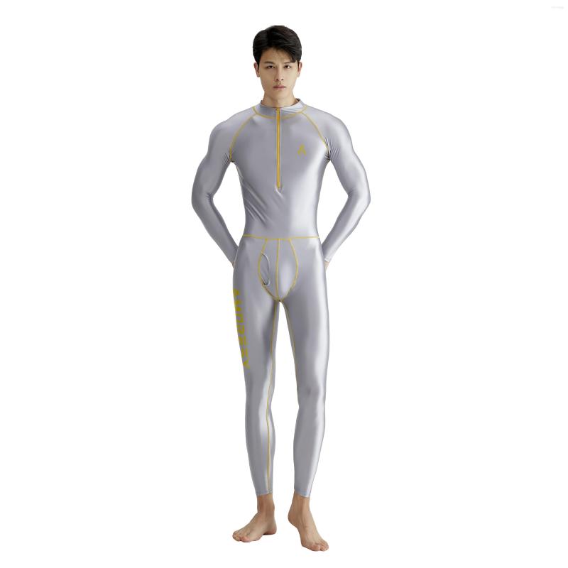 Men's Swimwear AMORESY Apollo Series Chest Zipper Long Sleeve Nine-quarter Pants Sports Tight One-piece Clothes, Black
Men's Swimwear AMORESY Apollo Series Chest Zipper Long Sleeve Nine-quarter Pants Sports Tight One-piece Clothes, Black
